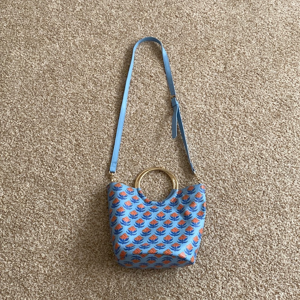 Anthropologie two way floral bucket bag.